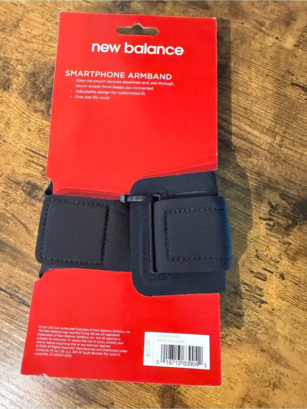 New Balance Black Smartphone Armband with Clear Touchscreen Window
